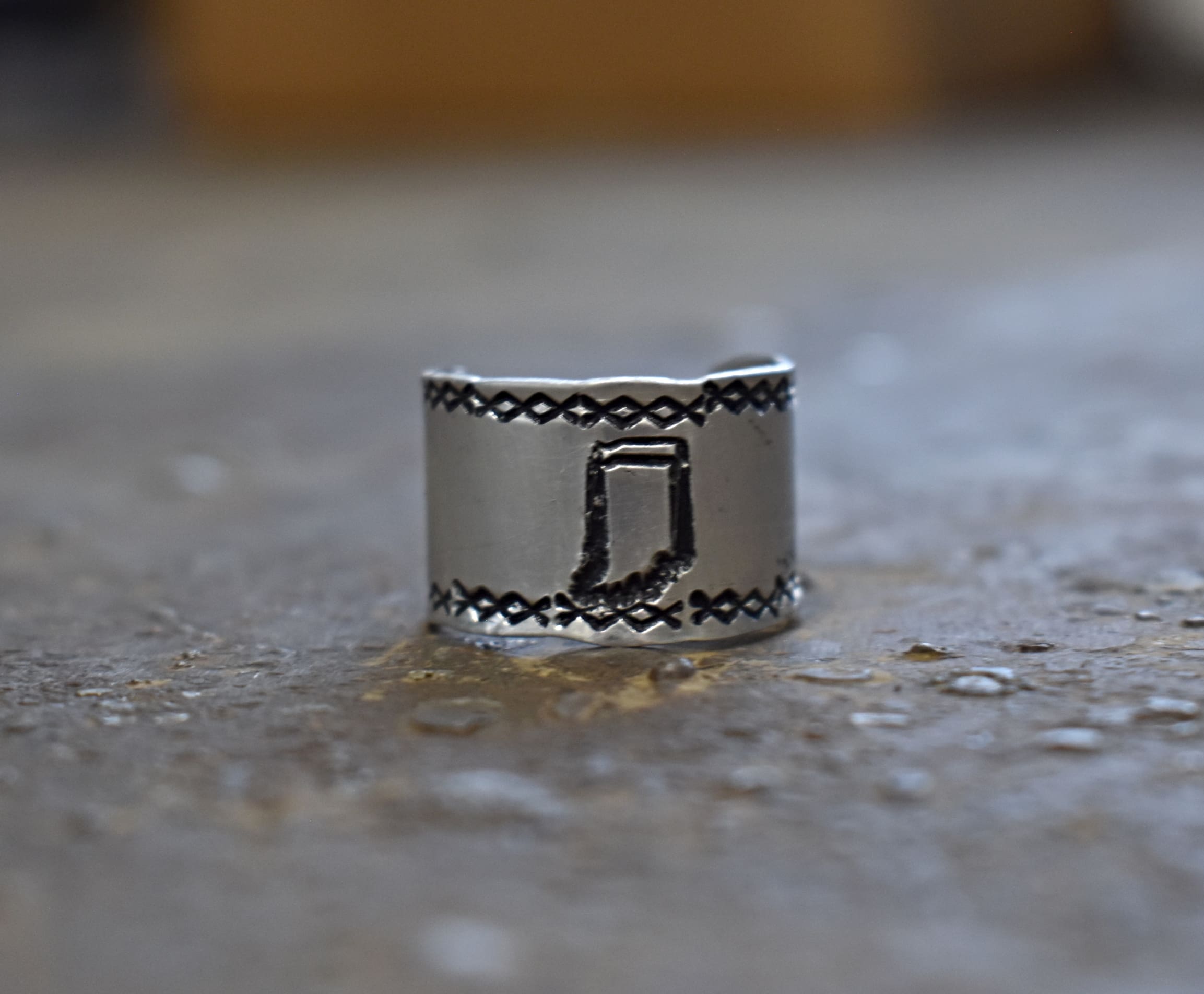 Indiana Metal Stamp Ring