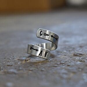 G > /\ \/ Wrap Metal Stamp Ring