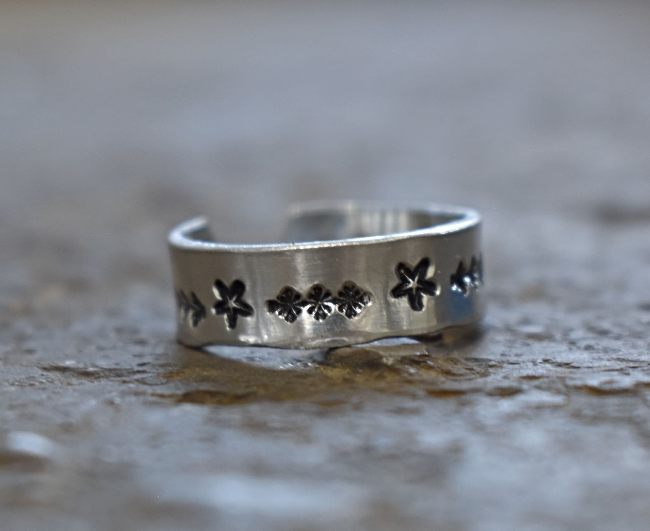 Metal Stamp Star Ring