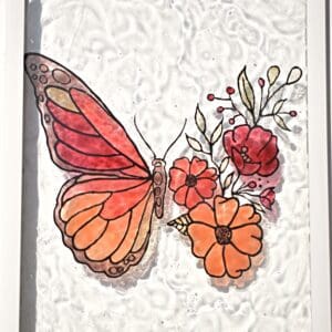 Fall Butterfly Stained Glass Painting