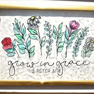 2 Peter 3 : 18 Large Stained Glass Painting